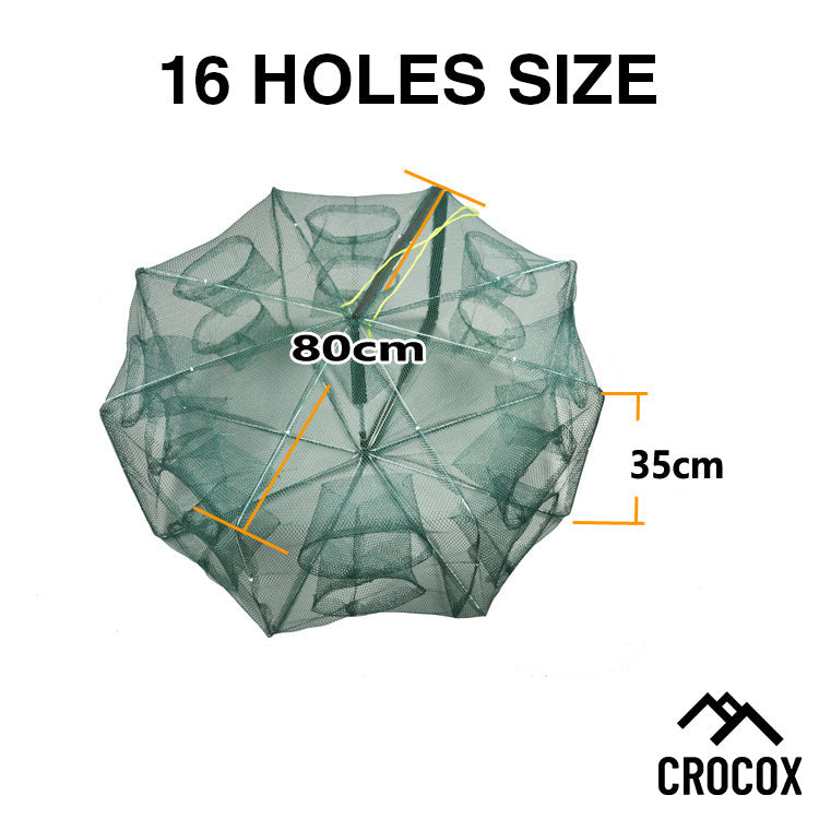 Crocox Fishing Net Cage Foldable Trap Shrimp Crab Minnow Yabbie Automatic Large