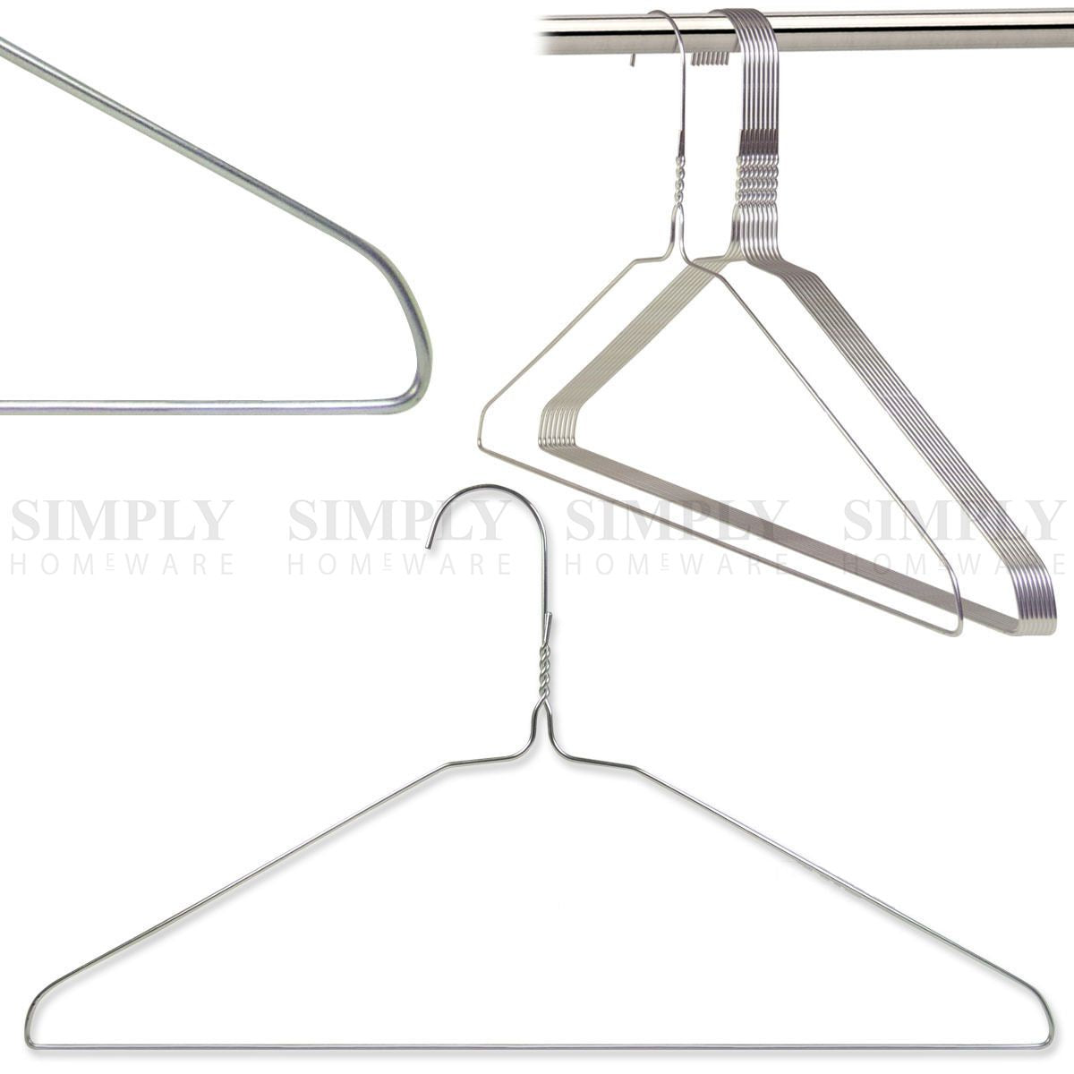 Metal Coat Hangers Bulk Clothes Silver Clothing Coathangers Garment Shirt Suit