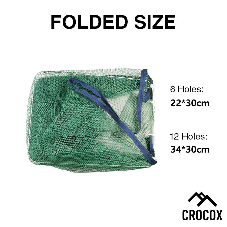 Crocox Fishing Net Cage Foldable Trap Shrimp Crab Minnow Yabbie Automatic Large