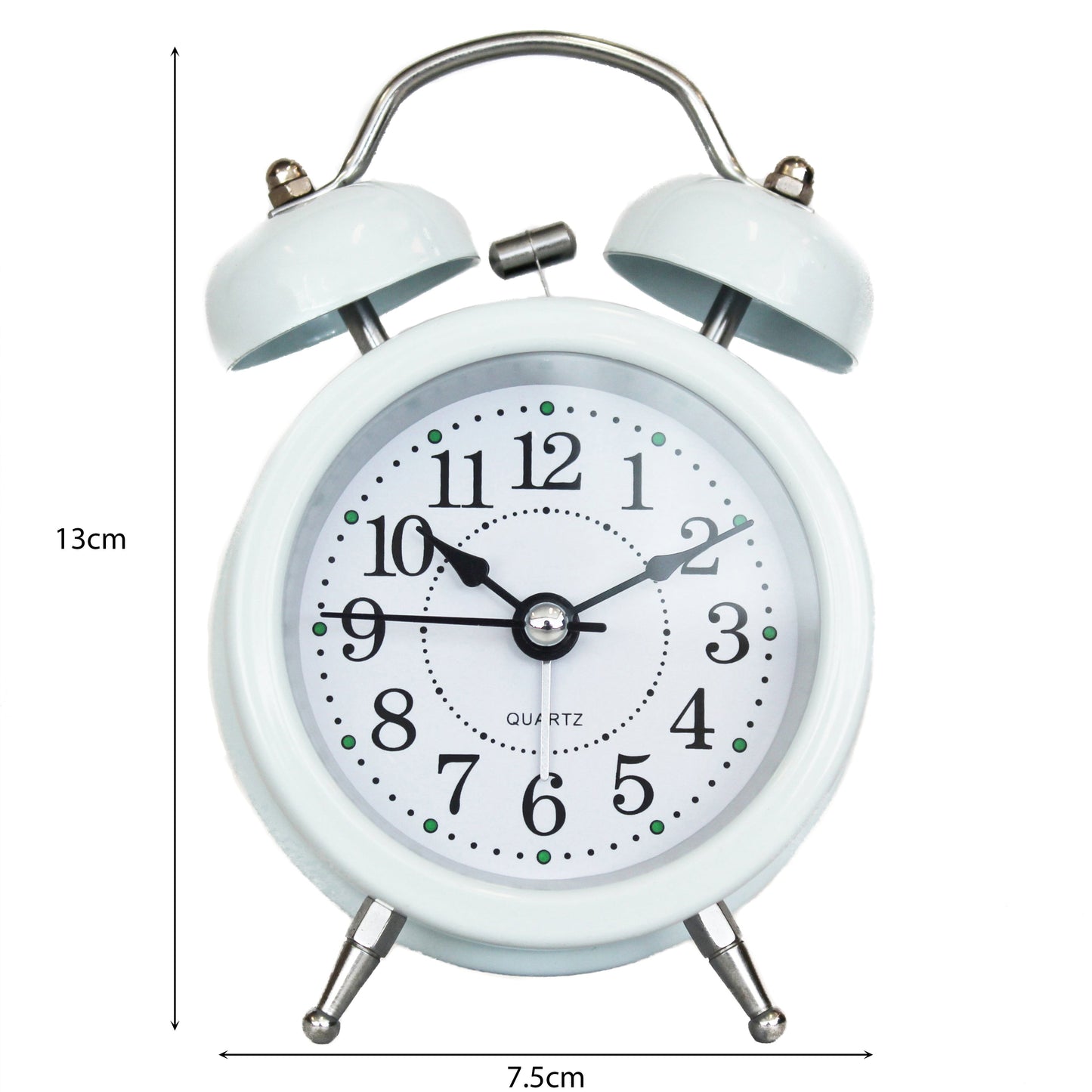 Twin Bell Alarm Clock Vintage Retro Loud Clocks Battery Bedside Desk Analogue