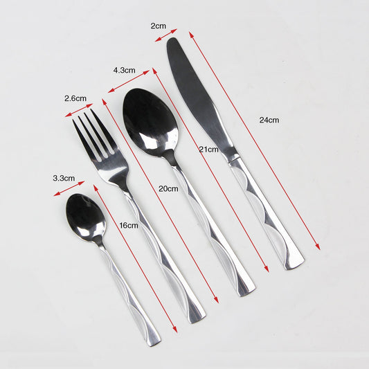 Stainless Steel Cutlery Set Gold Spoon Fork Knife Teaspoon Teafork Bulk Dinner