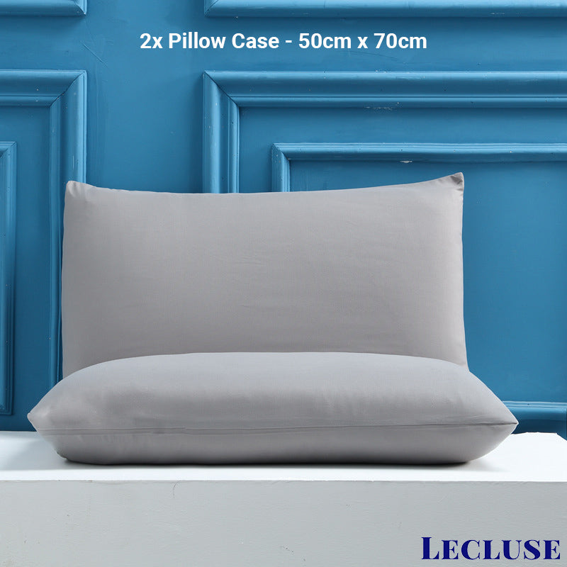 Lecluse Waterproof Bed Sheets Mattress Protector Pillow Cover Single Queen King