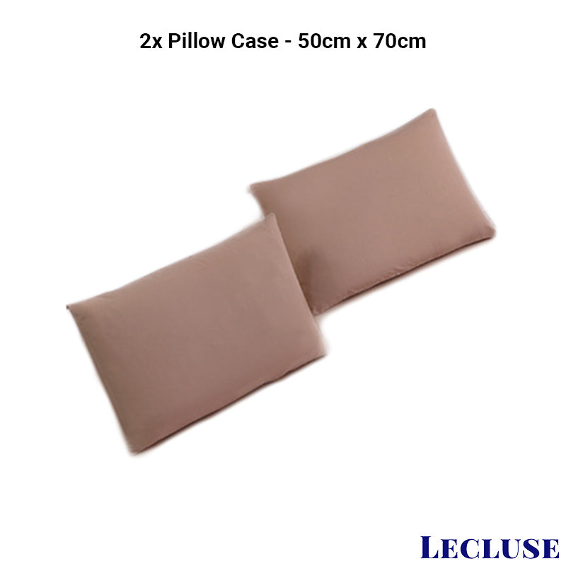 Lecluse Waterproof Bed Sheets Mattress Protector Pillow Cover Single Queen King