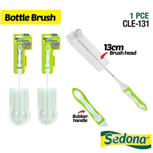 2pcs Bottle Brush Sponge Tip Foam Rubber Handle 18cm Kitchen Round Head