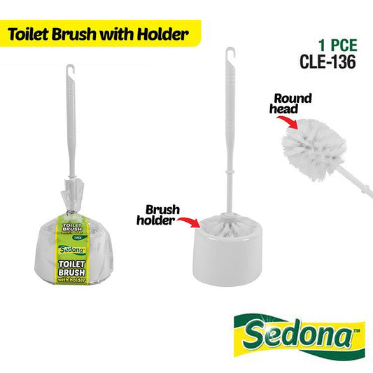 Toilet Brush Broom Bathroom Set Rim Cleaner Holder Round Rectangle Head Premium