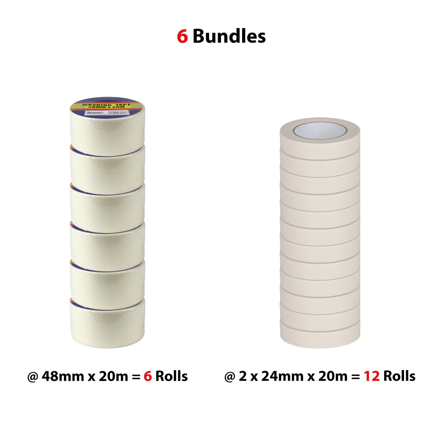 Masking Tape Painting Crepe Paper 24mm 48mm x 20m House High Temperature Bulk