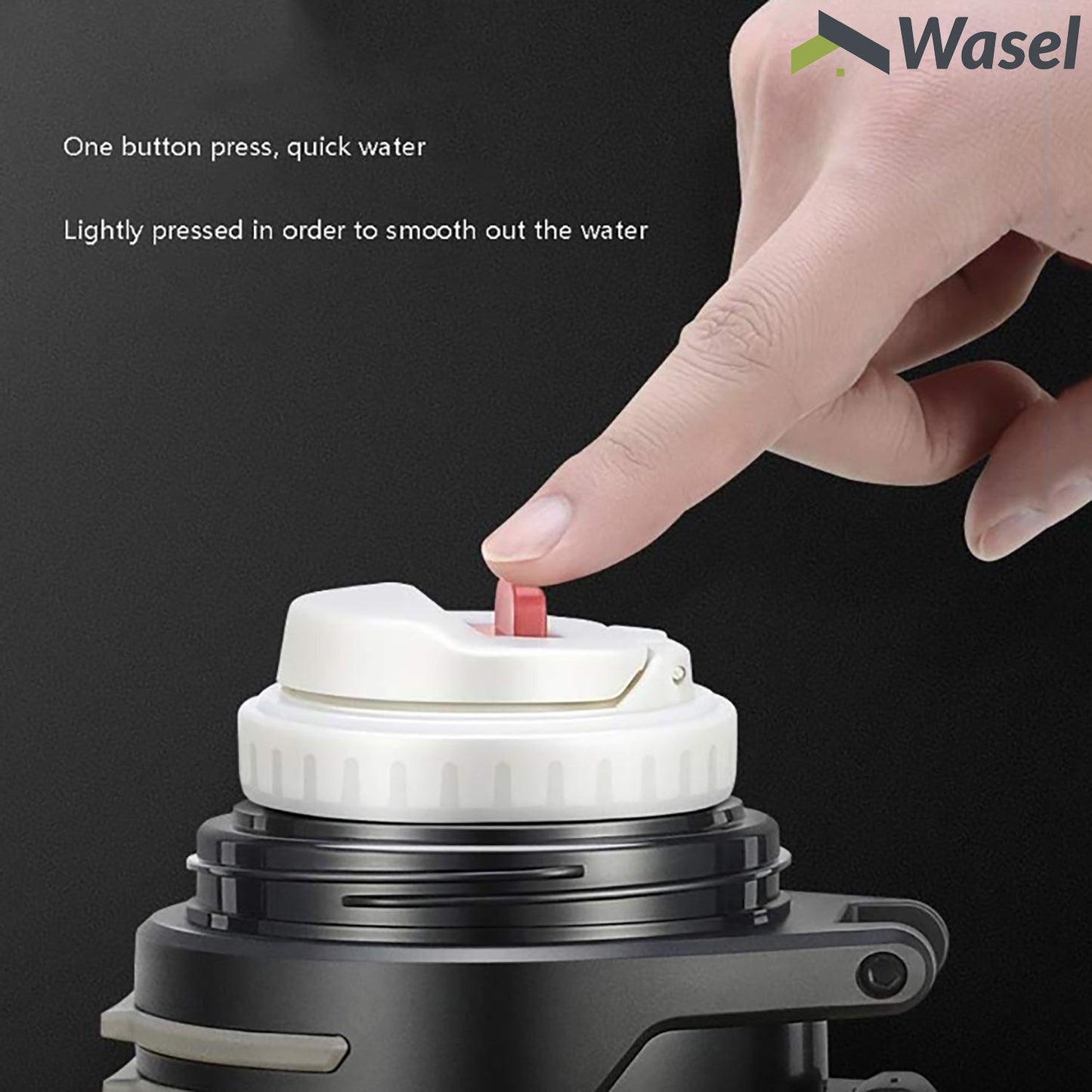 Wasel Stainless Steel Vacuum Cup Thermos Water Flask Large Capacity Travel 2.5L