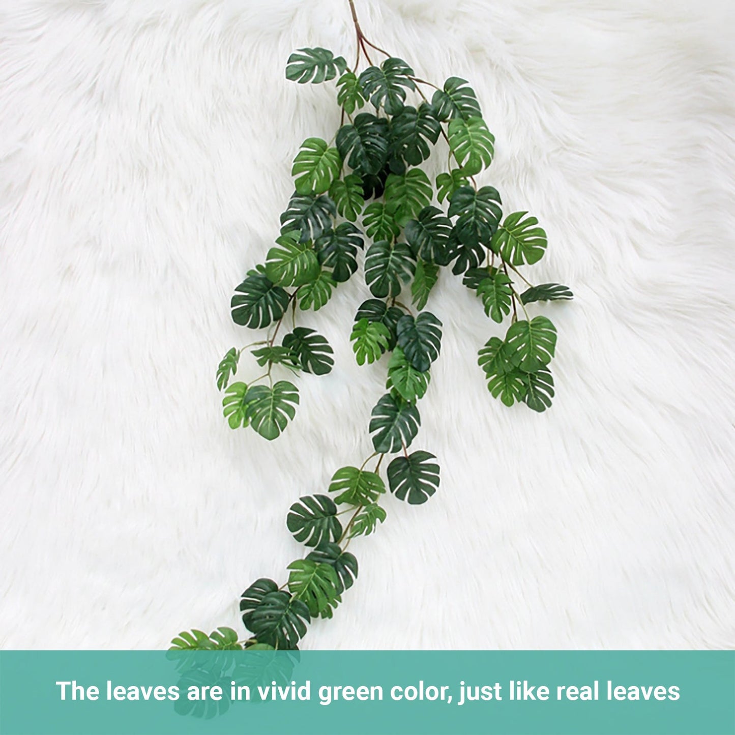 Landen Artificial Plants Fake Monstera Palm Leaves Real Touch Home Decoration