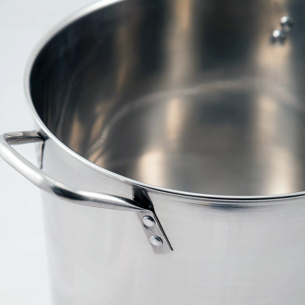 4 Piece Stainless Steel Stock Pot Set Stockpot Lids Cooking Kitchen Cookware