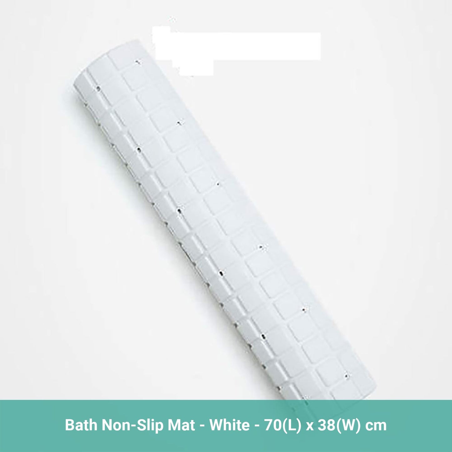 Wasel Bathroom Non-Slip Mat PVC Bath Foot Massage Lattice Suction Pad 38×70CM