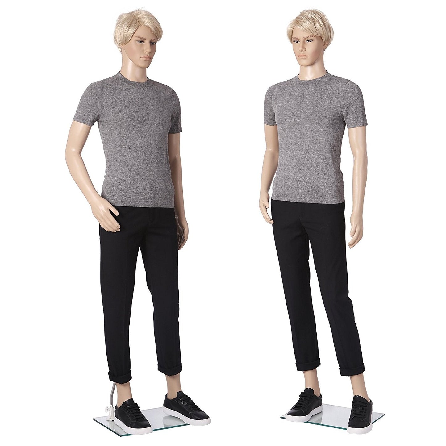 Full Body Mannequin Female Male Clothes Display Torso White Black Adjustable 185 - Simply Homeware