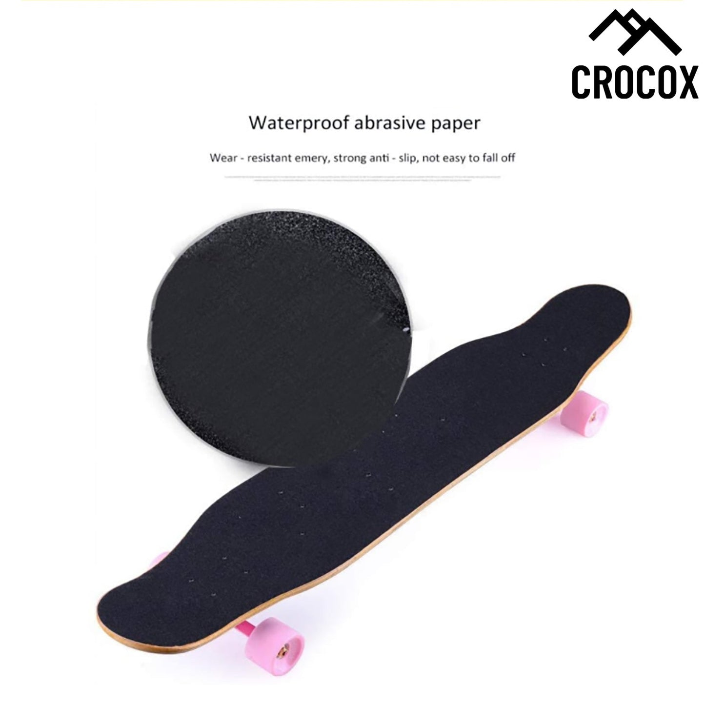 Crocox Adult Longboard Skateboard Complete Youth Beginner Maple Deck Outdoor