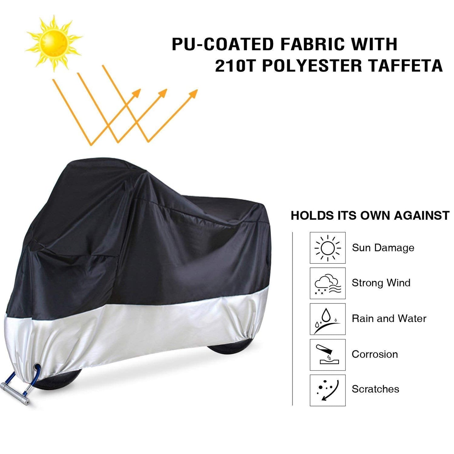 Kartech Motorcycle Cover Waterproof Scooter Outdoor Bike Motorbike Rain UV Dust