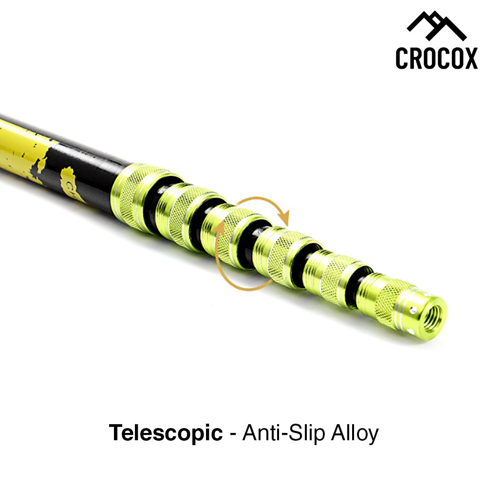 Crocox Fishing Net Telescopic Landing Mesh Carbon Folding Dip Gill Pole Portable