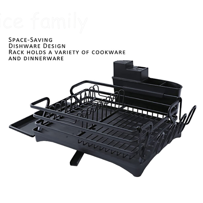 Lecluse Aluminum Dish Drying Rack Rustproof Sink Dish Rack And Drainboard Set Di