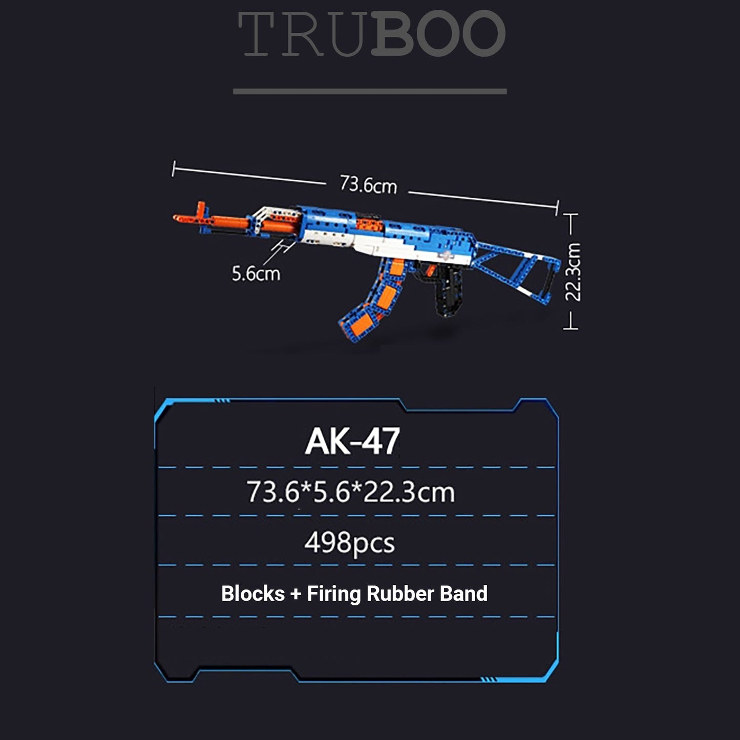 Truboo Building Blocks Gun Toy Kids Bricks Adult Army DIY Model AK-47 MP5 M4A1