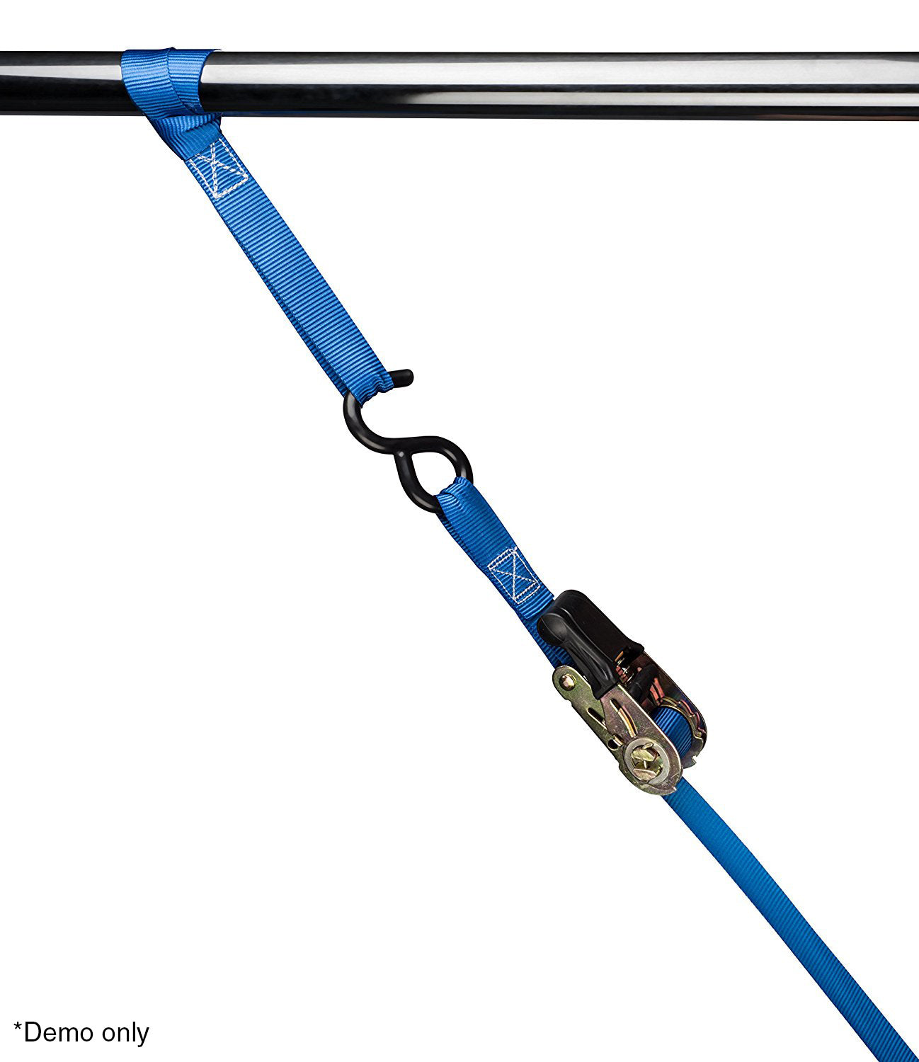 2x Ratchet Tie Down Straps Motorcycle Boat Car Trailer Truck Tiedown 25mm x 4.5M