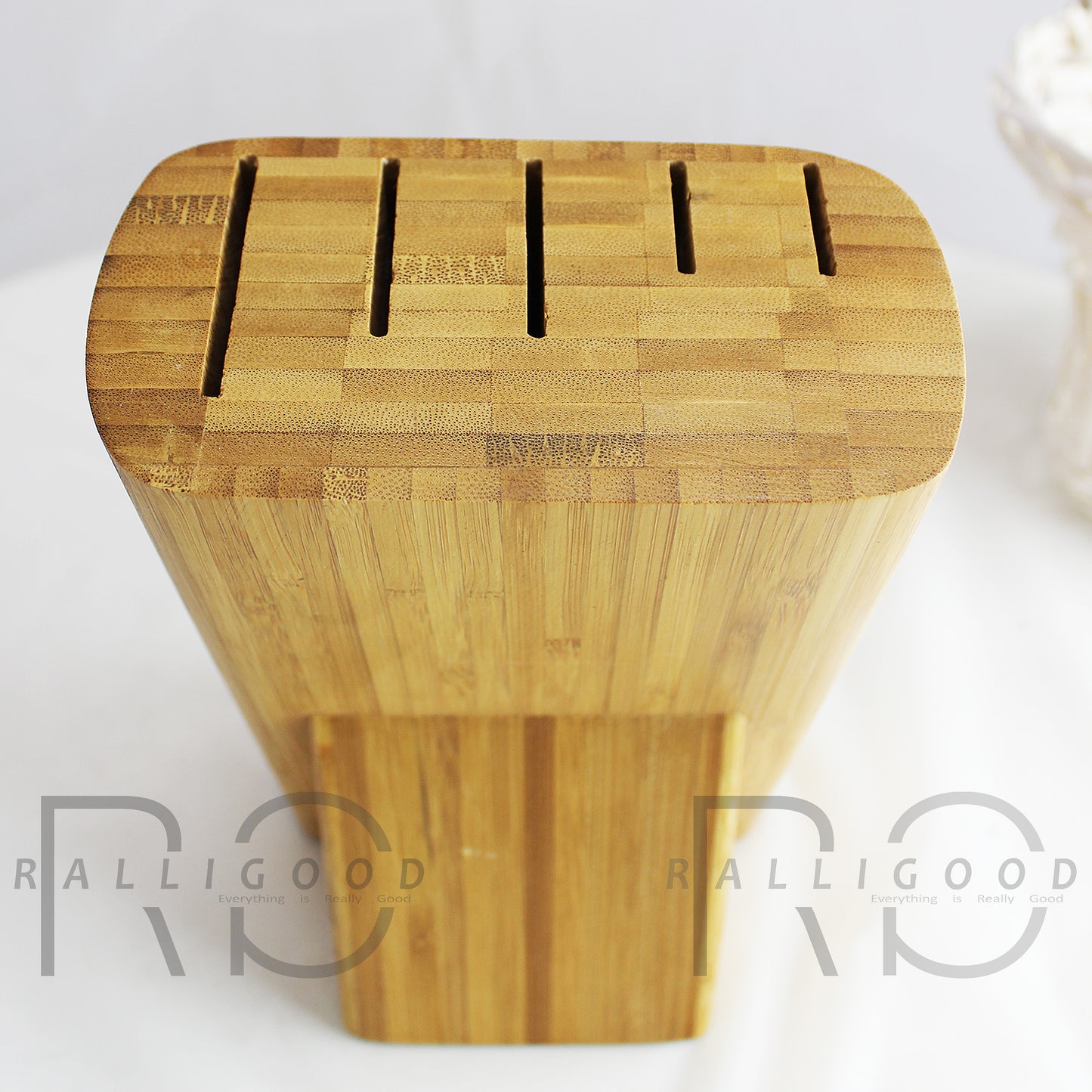 Knife Holder Stand Metal Wood Block Separator Set Scissors Chef Bread Kitchen