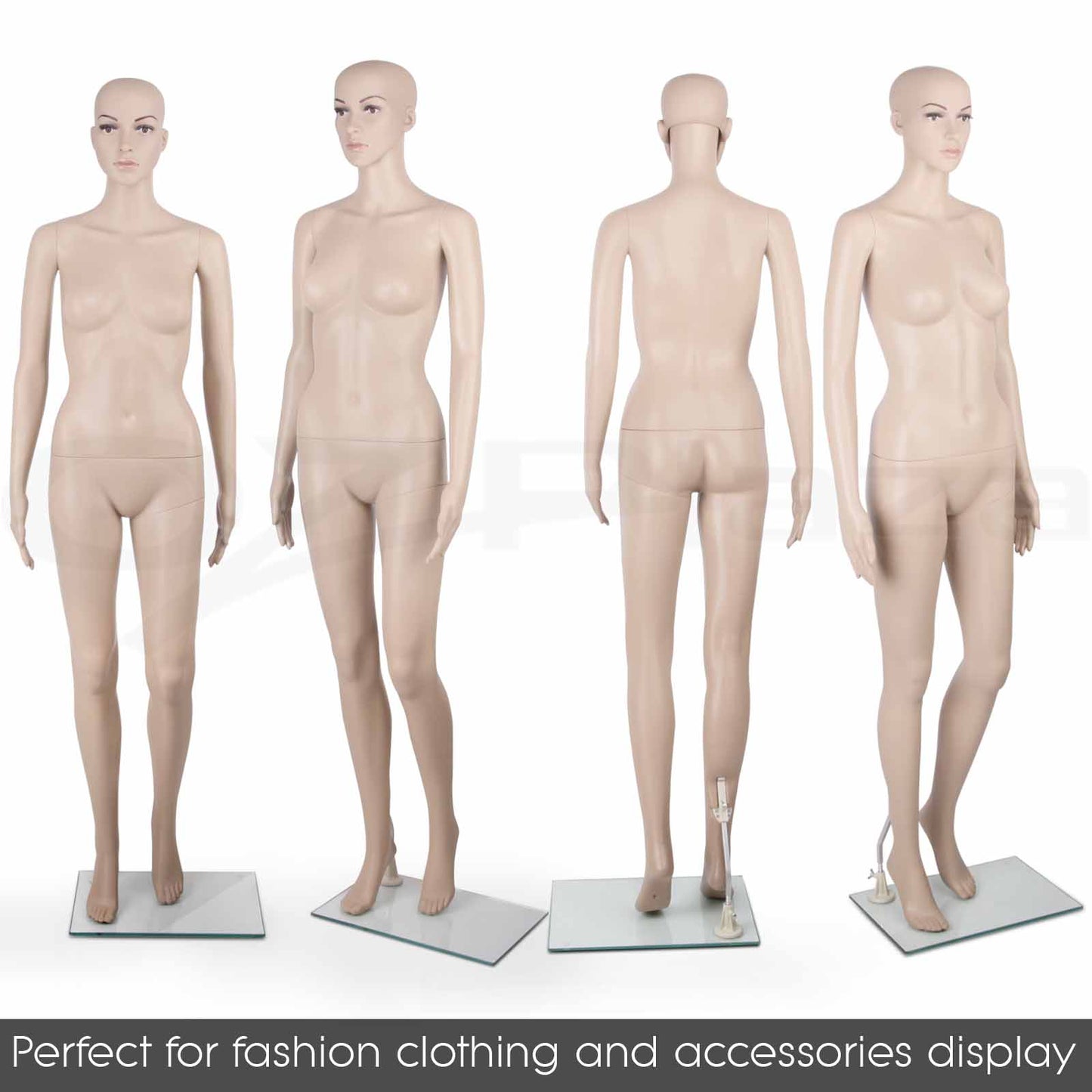 Full Body Mannequin Female Male Clothes Display Torso White Black Adjustable 185 - Simply Homeware
