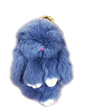 Faux Fur Bunny Fluffy Rabbit Plush Toy Keyring chain Bag Charm Pendant Handbag
