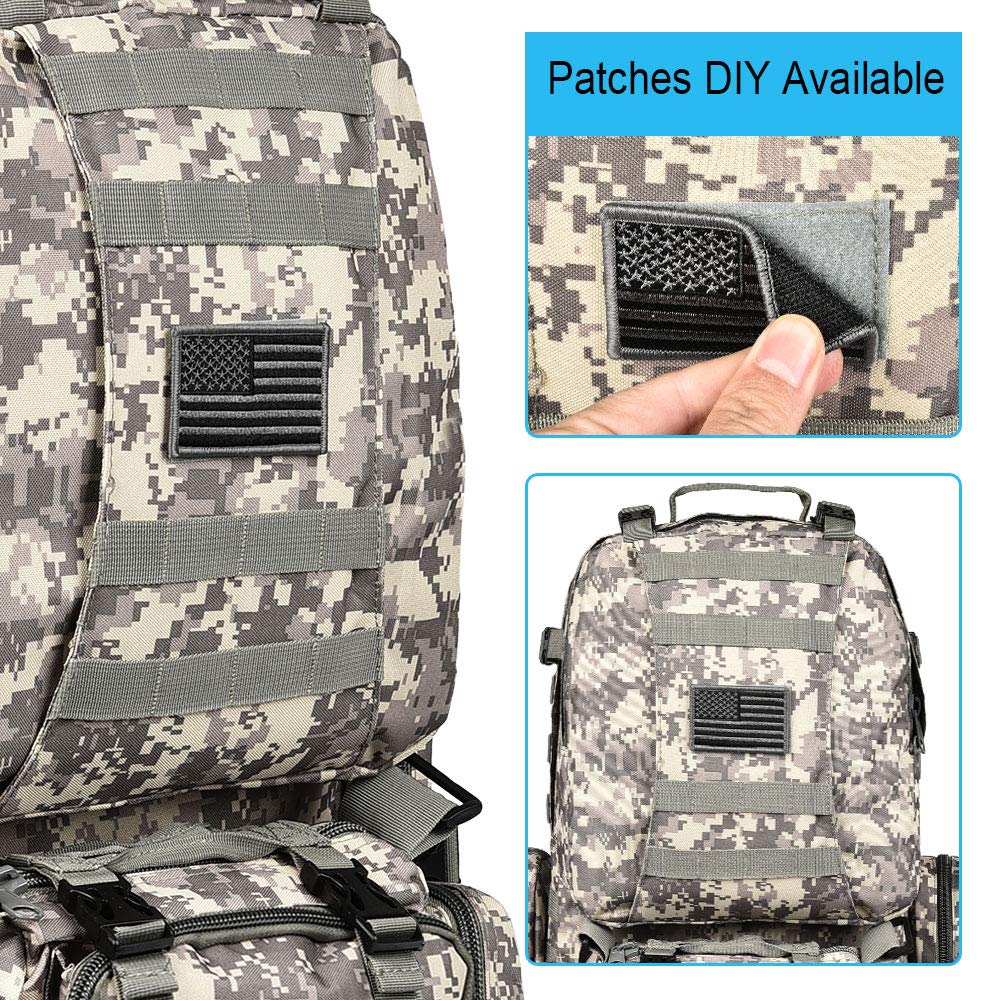 Crocox MOLLE Tactical Backpack Bag Military Pouches Rucksack Canvas Army Hiking