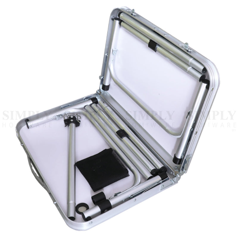 Crocox Aluminum Alloy Folding Table Camping Portable Handle Adjustable Aluminum