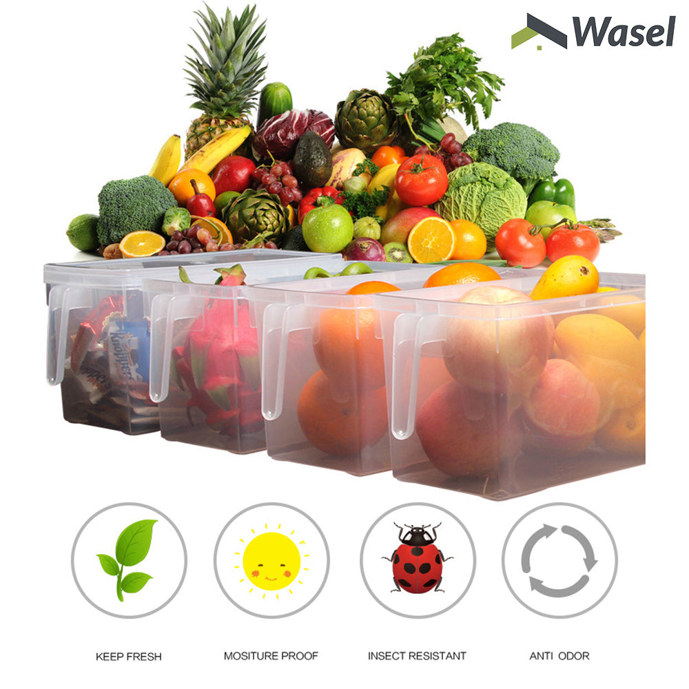 Wasel Refrigerator Storage Box Food Container Kitchen Fridge Organiser Freezer