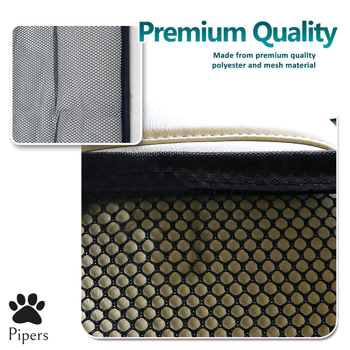 Pipers Pet Car Barrier Mesh Dog Universal Net Safety SUV Ute Truck Cat Divider