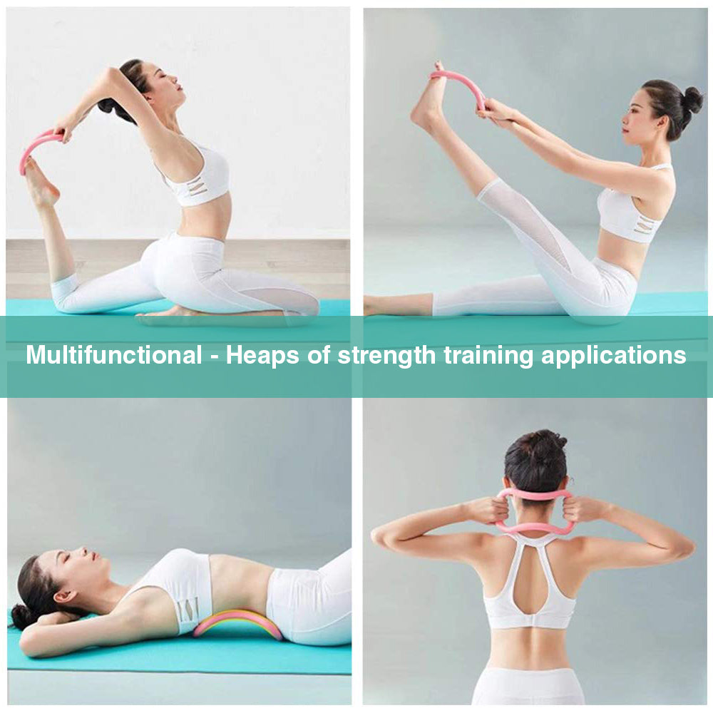 2x Crocox Yoga Ring Pilates Band Strength Training Anatomy Gym Workout Back Pain