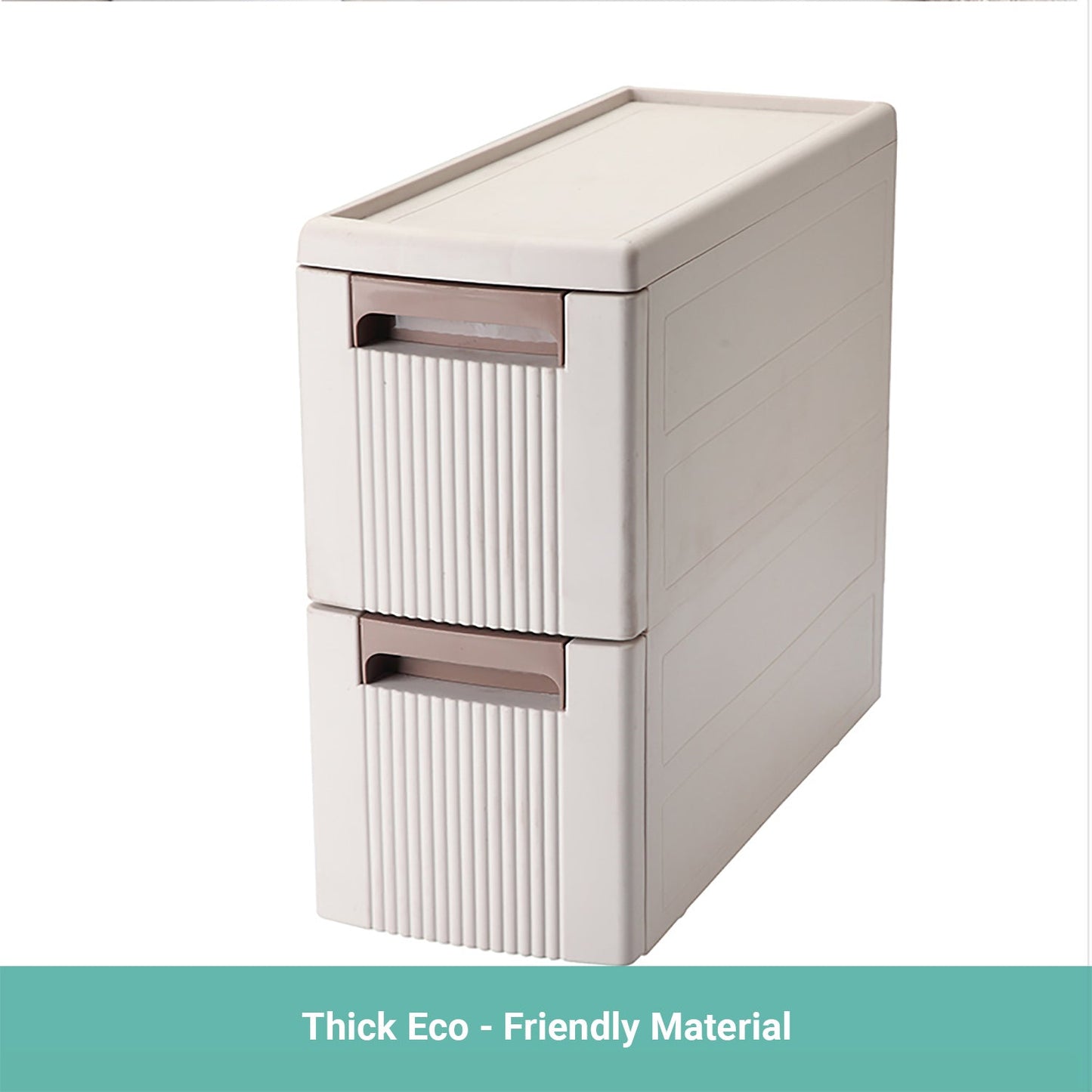 Wasel Narrow Plastic Organized Drawers Rolling Cart Storage Cabinet On Wheel