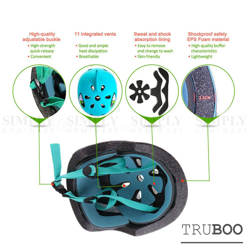 Truboo Kids Bike Helmets Bicycle Fox BMX Skate Scooter Dirt Cycling Motorbike - Simply Homeware