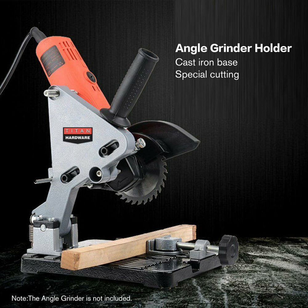 Titan Angle Grinder Stand Bracket Holder Support Cutting Base Metal Adjustable