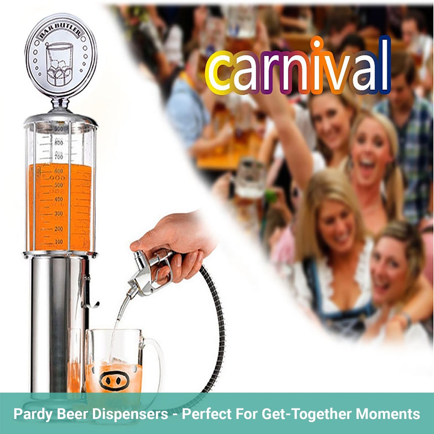Pardy Beer Dispenser Bar Tap Wine Gas Station Vessel Pump Globe Water Machine
