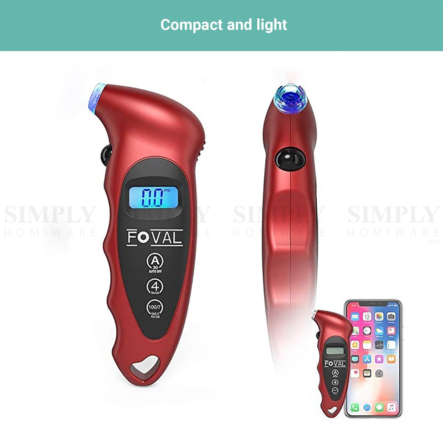 Kartech Tyre Pressure Gauge Digital Instant Read Car Bicycle Monitoring System