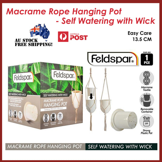 Self Watering Planter Hanging Wall Flower Pot Plastic Garden Box Outdoor Indoor