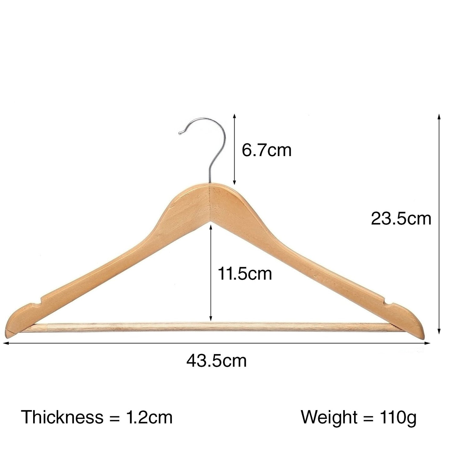 Wooden Coat Hangers Wood Bulk Clothes Clothing Coathangers Garment Shirt Suit