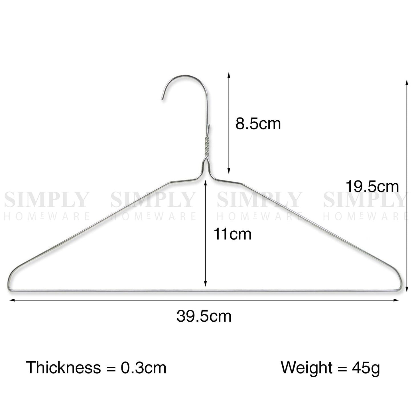 Metal Coat Hangers Bulk Clothes Silver Clothing Coathangers Garment Shirt Suit