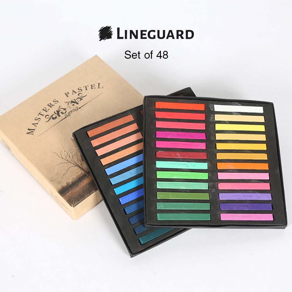 Lineguard Soft Pastels Patsel Set Artist Chalk Colour Drawing Crayon 12 24 48pcs