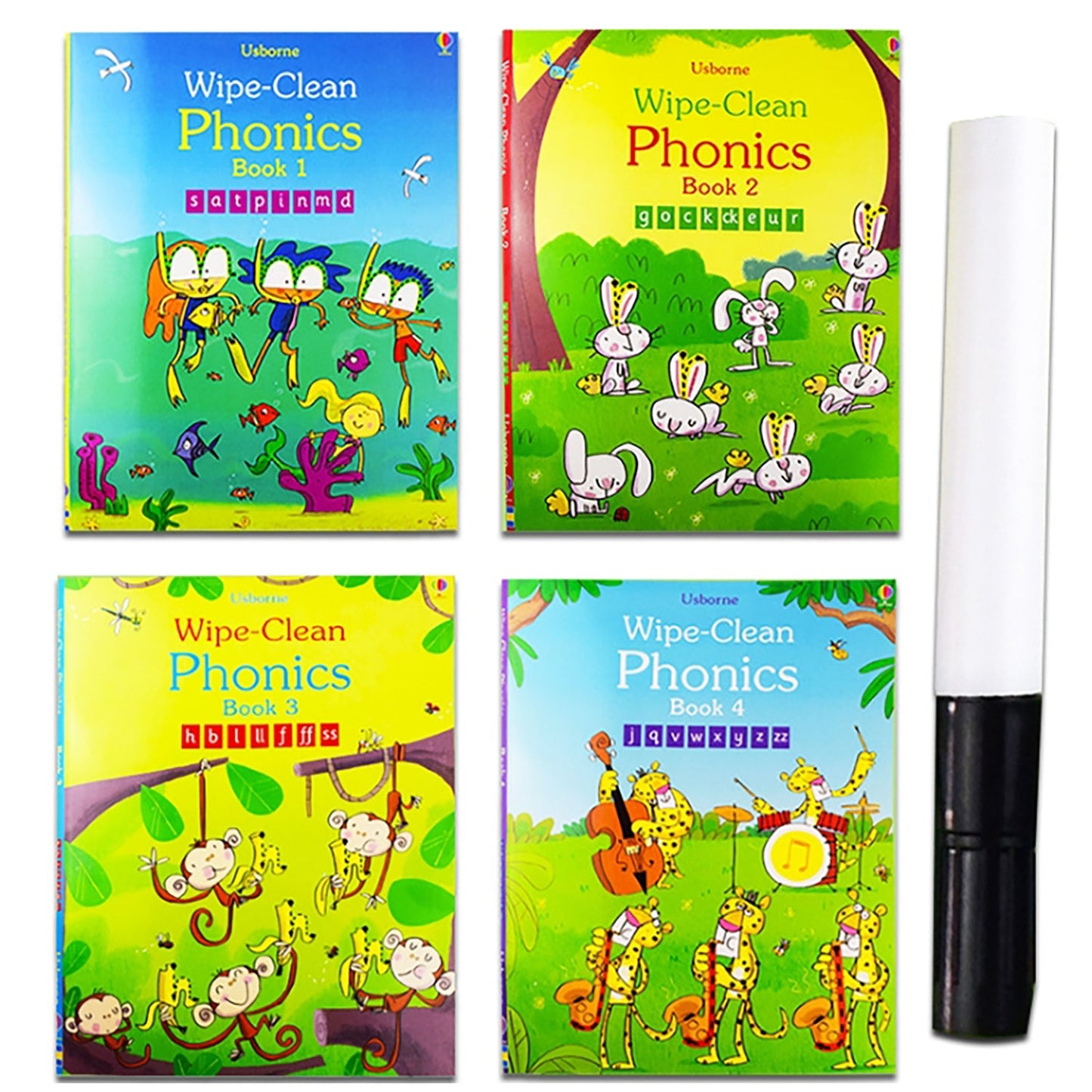 Truboo Wipe Clean Workbook Kids Toddlers Preschool Letter Learning 4/10Pcs Set