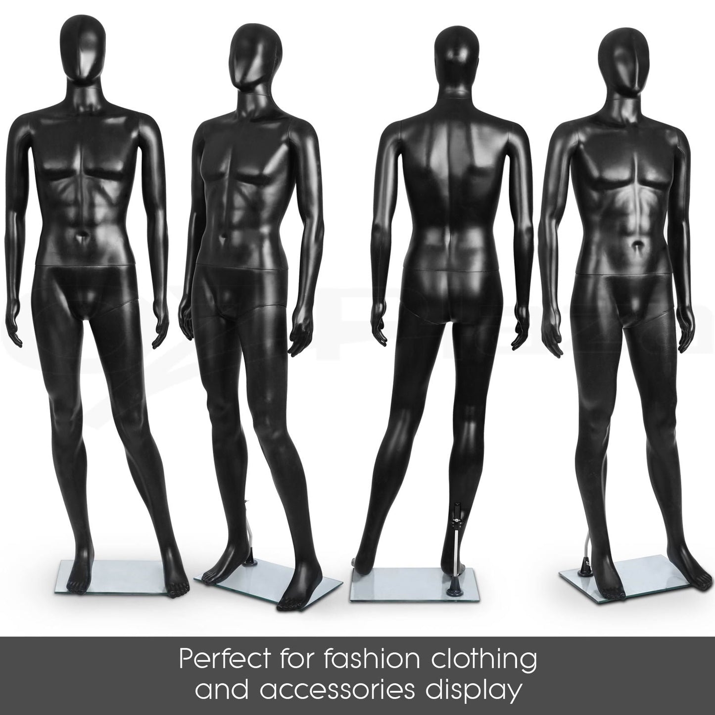 Full Body Mannequin Female Male Clothes Display Torso White Black Adjustable 185 - Simply Homeware