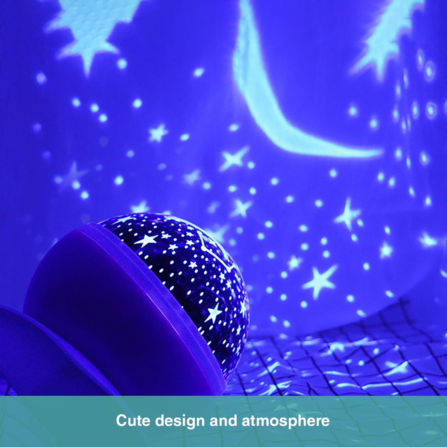 Wasel Starry Sky Night Lamp 3D Star Moon Projector Lunar Light Baby Kids Galaxy