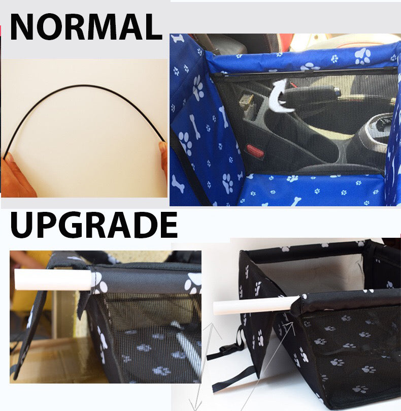 Pet Car Seat Booster Dog Cat Foldable Enclosure Secure Carrier Basket Travel
