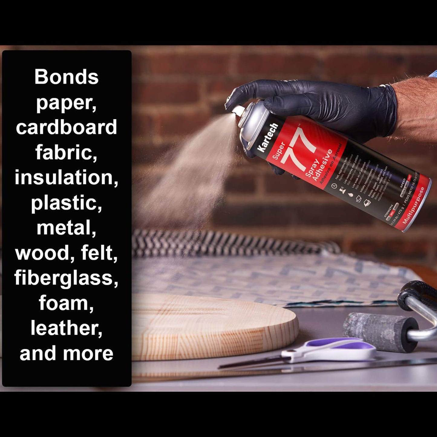 Kartech Spray Adhesive Glue Super Contact Strong Aerosol Can Wall Acoustic Foam