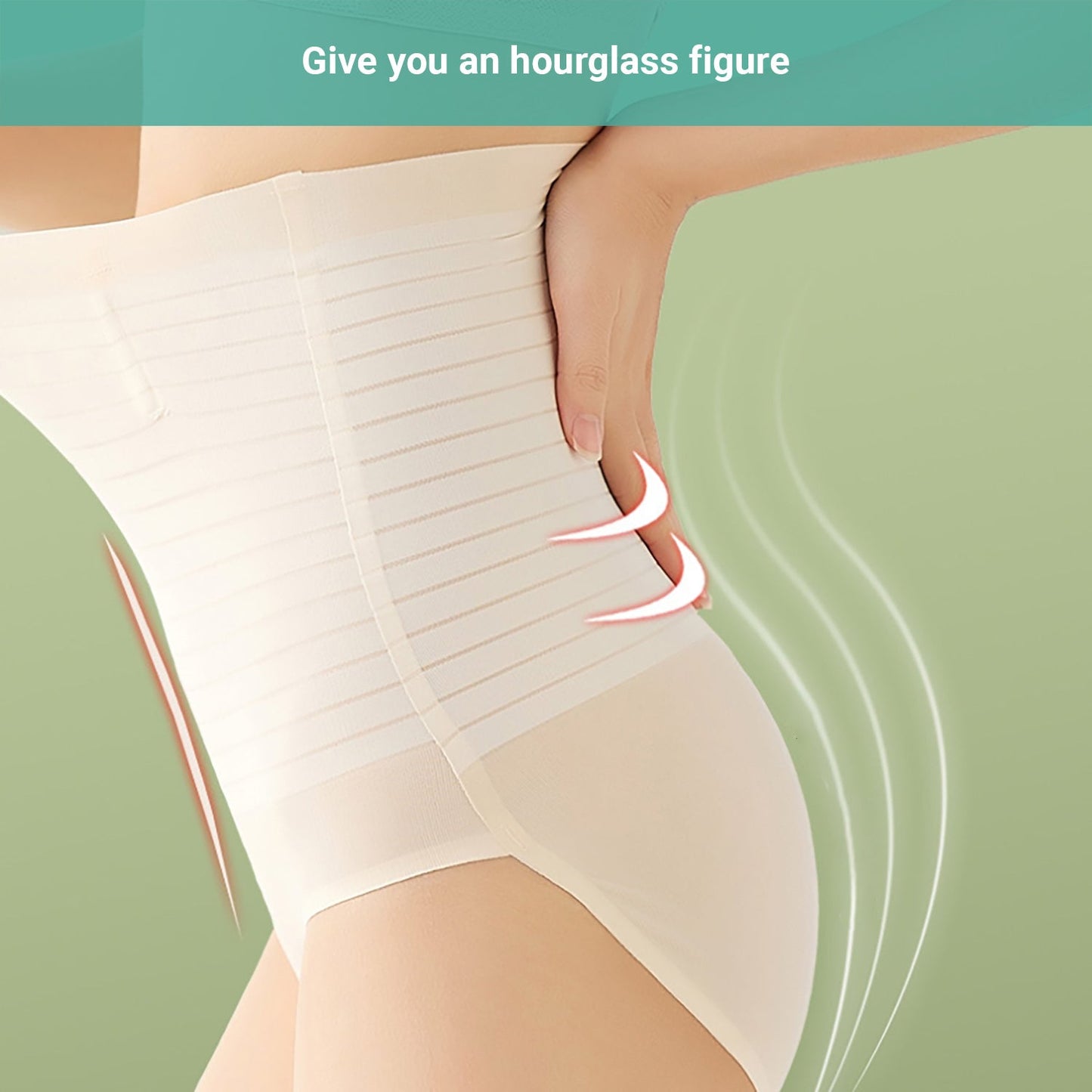 Meur Women High Waist Shapewear Stripe Briefs Shorts Body Slimmer Tummy Control