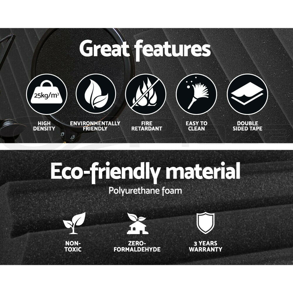 Sound Proofing Acoustic Panels Tiles Foam Studio Egg Shell Insulation Bass Traps