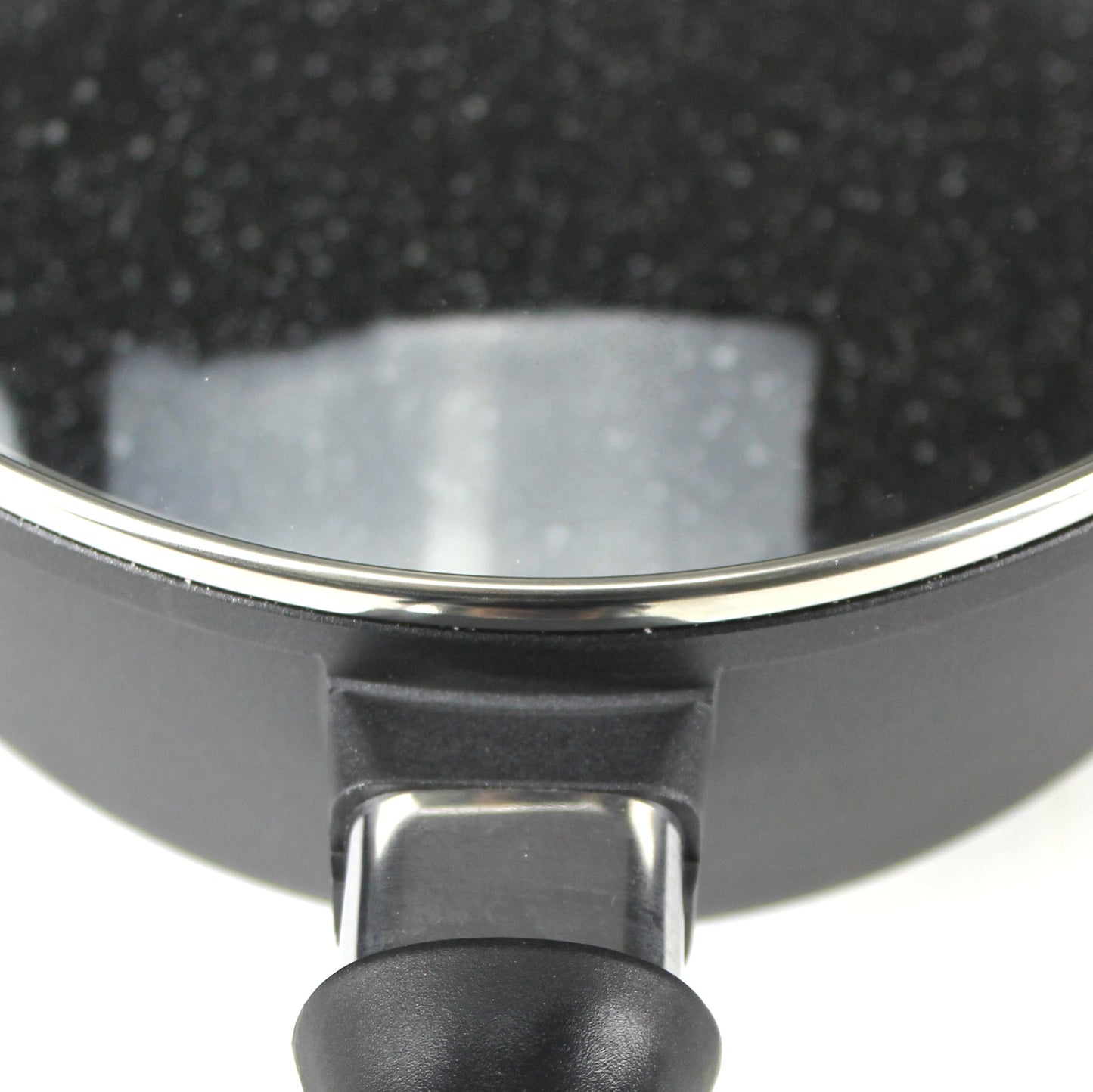Non Stick Casserole Stockpot Saucepan Cookware Aluminium Marble Black Glass Lids