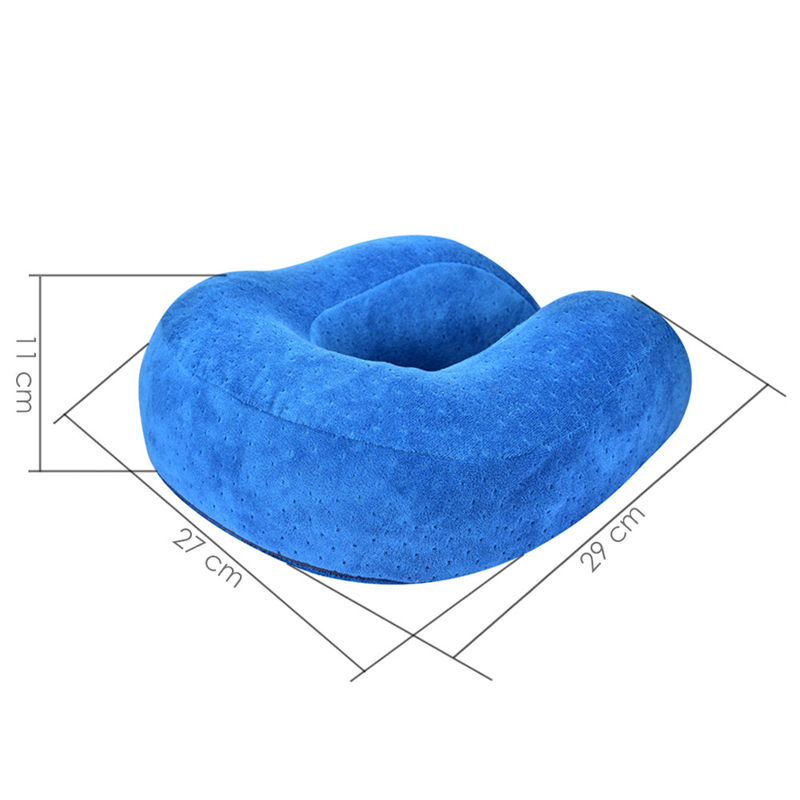 2x Travel Neck Pillow Memory Airplane U Shaped Cushion Support Plane Washable