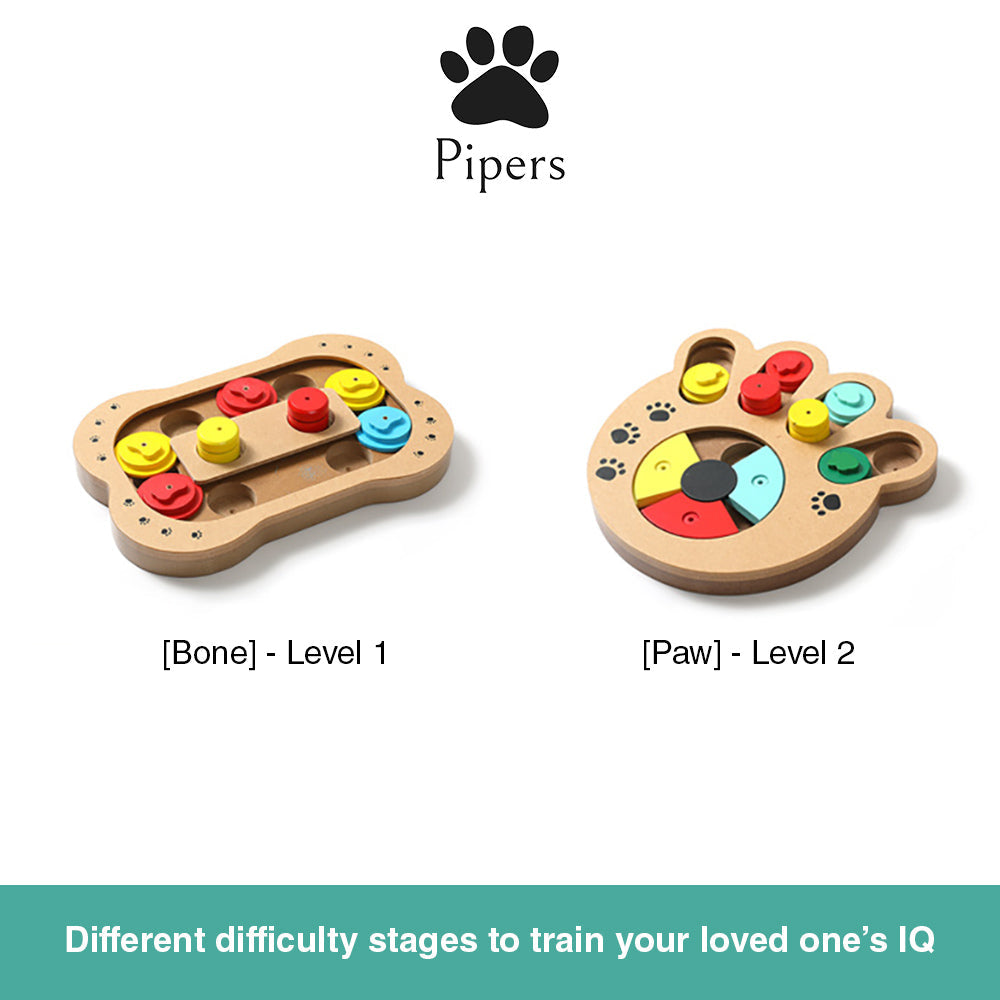Pipers Dog Treat Dispenser Puzzle Play IQ Toys Interactive Food Pet Cat Feeding