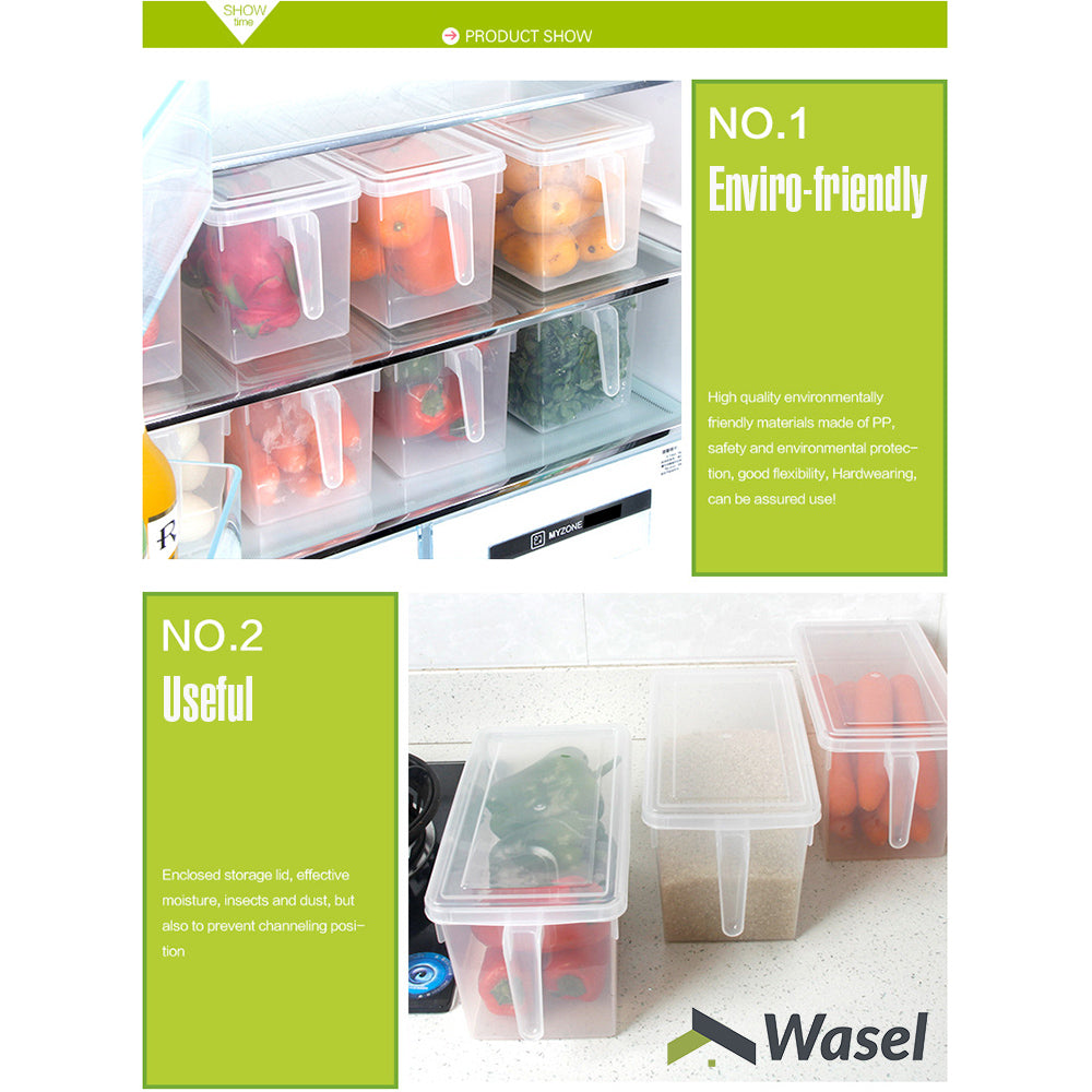 Wasel Refrigerator Storage Box Food Container Kitchen Fridge Organiser Freezer
