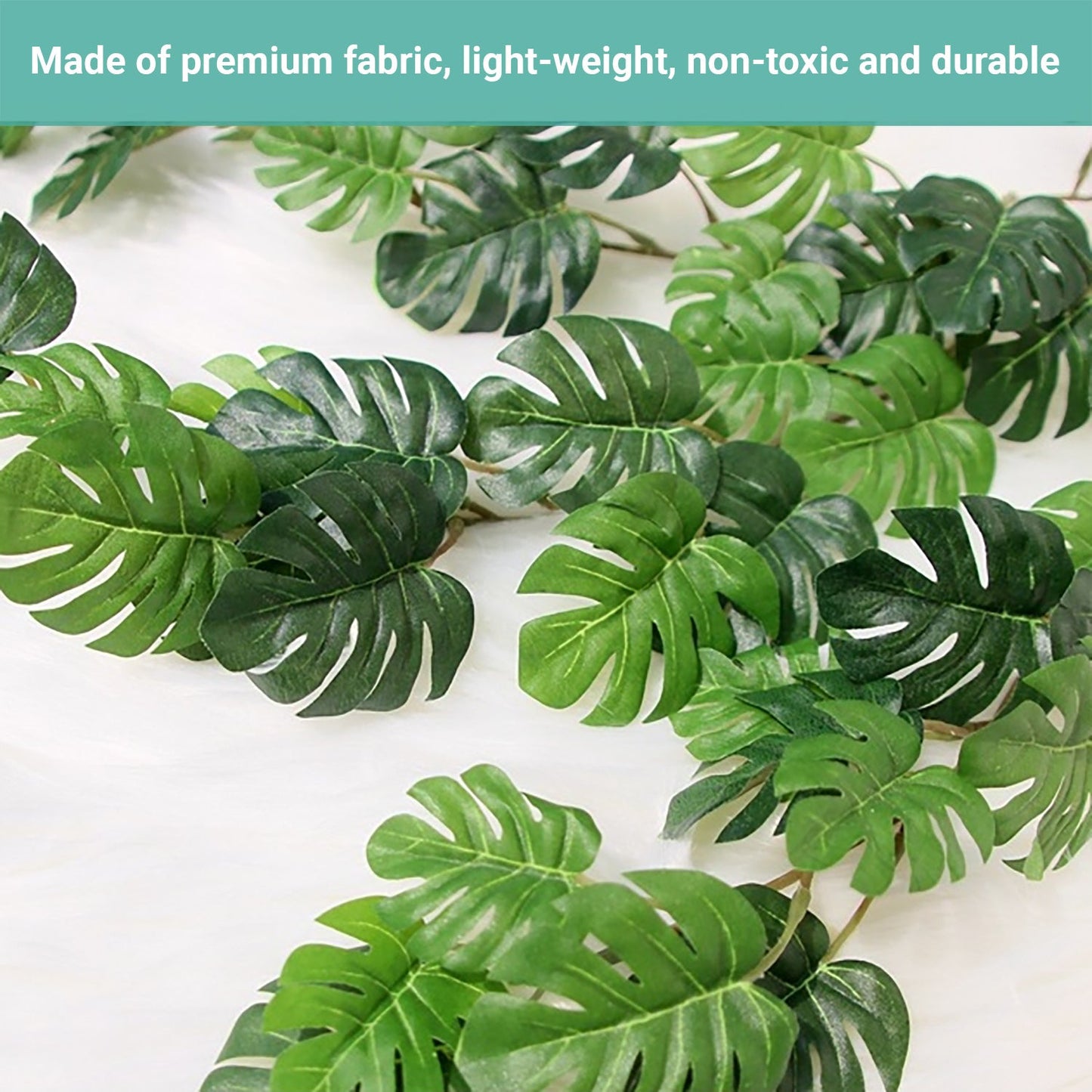 Landen Artificial Plants Fake Monstera Palm Leaves Real Touch Home Decoration